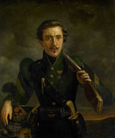 Autorretrato no uniforme dos rifles de Willem Jodocus Mattheus Engelberts