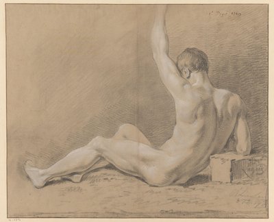 nu masculino sentado, visto por trás (1º prémio 1769) de Willem Joseph Laquy