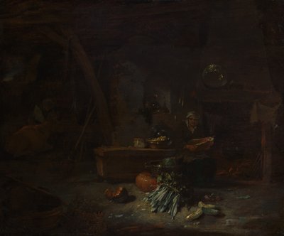 Interior de uma cozinha, ca. 1642-44. de Willem Kalf