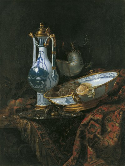 Natureza morta com a Copa Nautilus de Willem Kalf