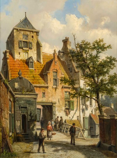 Uma vista de Haarlem, 1891 de Willem Koekkoek