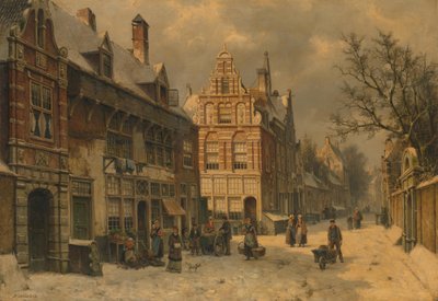 Paisagem urbana no inverno de Willem Koekkoek