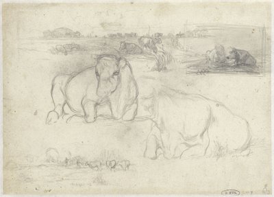 desenhos de vacas de Willem Maris
