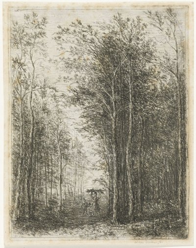 Paisagem florestal com madeireiros de Willem Matthias Jan van Dielen