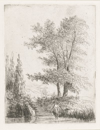 Paisagem montanhosa com banhista de Willem Matthias Jan van Dielen