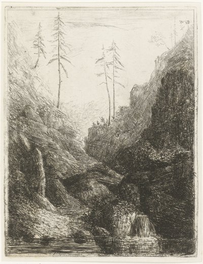 Paisagem rochosa de Willem Matthias Jan van Dielen