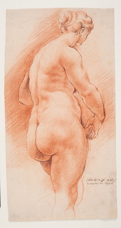 Mulher vista por trás, meio virada para a direita de Willem Panneels
