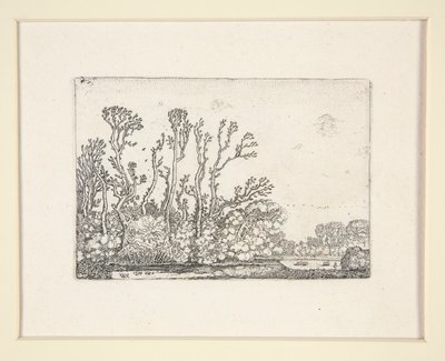 Rebanho de ovelhas perto da água, Placa 8 de The Set of the Landscapes de Willem Pietersz. Buytewech