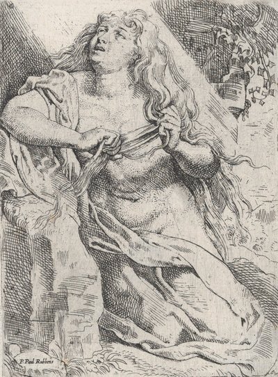 Maria Madalena no deserto, ca. 1613-14. de Willem Pietersz. Buytewech
