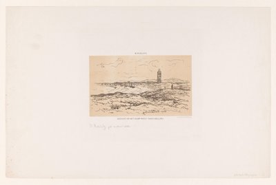 Vista da vila de West-Terschelling (título no objeto) de Willem Roelofs (I)