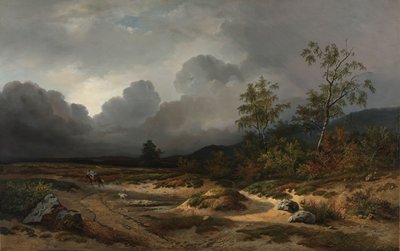 Paisagem com uma tempestade de trovoada
Paisagem com tempestade a aproximar-se de Willem Roelofs (I)