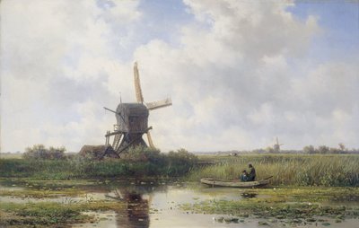 O rio Gein, perto de Abcoude de Willem Roelofs (I)