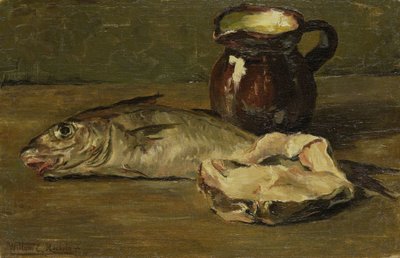 Natureza morta com bacalhau de Willem Roelofs (II)