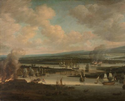 Queima da frota inglesa perto de Chatham (19-24 de Junho de 1667) de Willem Schellinks