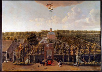 Vista da propriedade Munnikenhof em Zelande (Holanda) Pintura de Willem Schellinks (1627-1678) Middelburg do século XVII. Museu Zelandês de Willem Schellinks