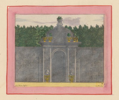 Pavillon mit Kuppel aus Lattenwerk in den Gärten von Versailles de Willem Swidde