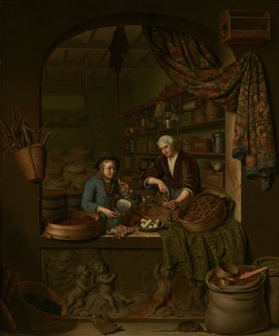 Uma mercearia de Willem Van Mieris