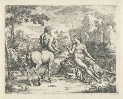 Ocyrhoë prevê o destino de Chiron e Asclepius de Willem Van Mieris