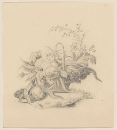 cesta de flores de Willem Verbeet