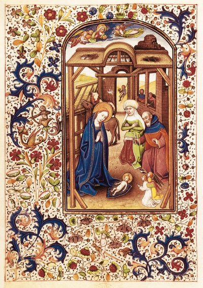 Cena da Natividade de "O Livro de Horas de Leonor de la Vega". de Willem Vrelant