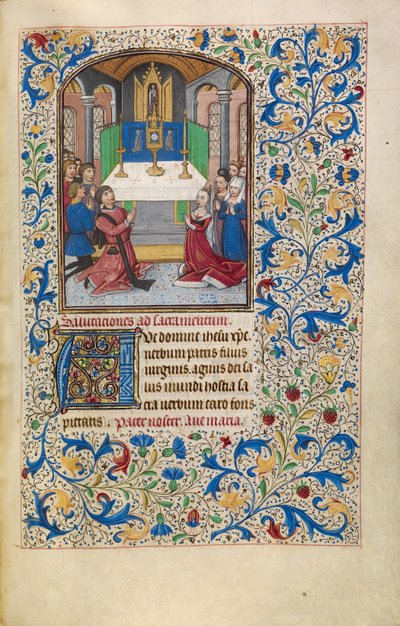 Die Anbetung der Eucharistie de Willem Vrelant