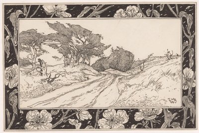 Paisagem de dunas com capim marram de Ludwig Willem Reymert Wenckebach