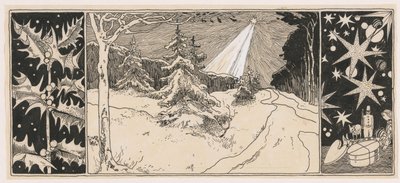 Estrela brilha em uma paisagem de inverno de Ludwig Willem Reymert Wenckebach