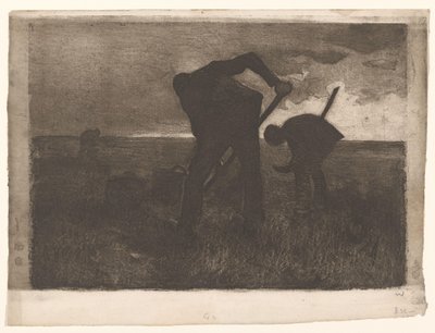 Três colheitadeiras de batata de Willem Witsen (signed by artist)