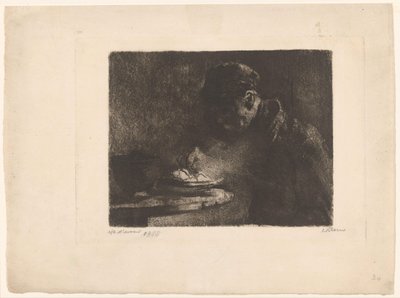 homem comendo de Willem Witsen (signed by artist)