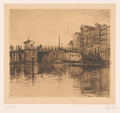 Vista dos Kraansluis em Amesterdão de Willem Witsen (signed by artist)