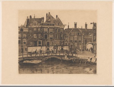 Vista do Beurspleintje em Amesterdão de Willem Witsen (signed by artist)