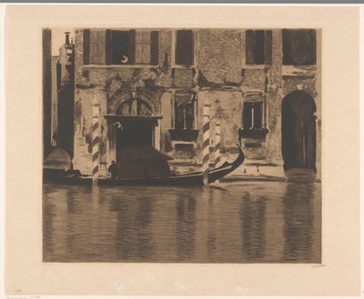 Gôndola com construção no Grand Canal em Veneza de Willem Witsen (signed by artist)