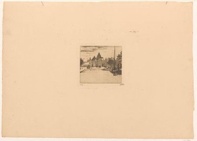 Nieuwmarkt em Amsterdão de Willem Witsen (signed by artist)