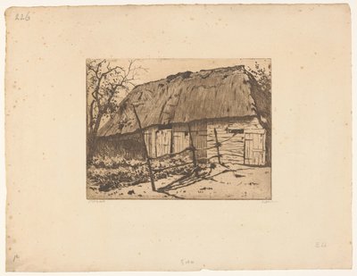 Celeiro com cerca em Brabant de Willem Witsen (signed by artist)
