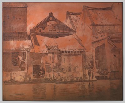 Batávia, casas no kali de Willem Arnoldus Witsen