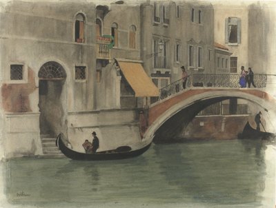 Ponte sobre um canal em Veneza de Willem Arnoldus Witsen