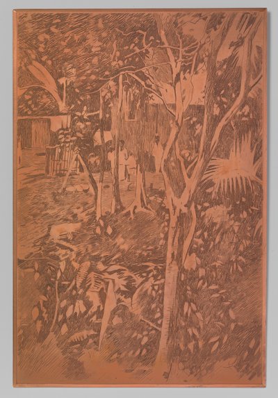 Ansicht in der Kampong, Buitenzorg de Willem Witsen