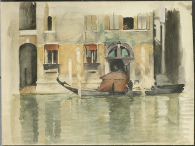 Gôndola em frente de uma casa veneziana de Willem Arnoldus Witsen