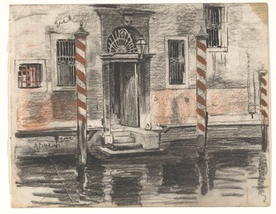Casa no Canale Grande em Veneza, com notas de cor de Willem Arnoldus Witsen