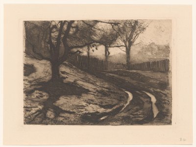 Paisagem com árvores e cerca de Willem Arnoldus Witsen