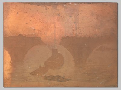 Rebocador para Waterloo Bridge em Londres de Willem Arnoldus Witsen