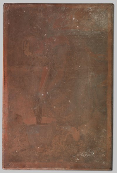 Mulher de pé junto ao balde de lavagem de Willem Arnoldus Witsen