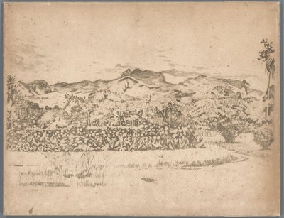 Vista do vulcão De Kloet, Gambar de Willem Arnoldus Witsen