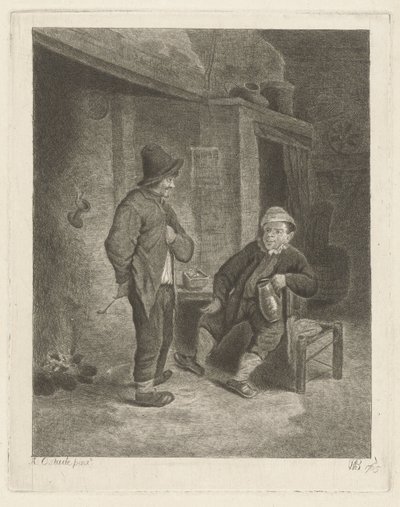 Interior com agricultores de Willem de Bruin