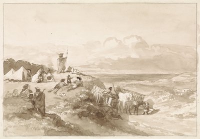 Bivouac numa paisagem montanhosa de Willem de Famars Testas