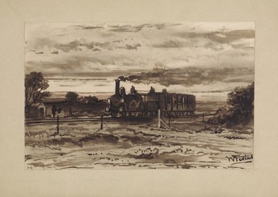 paisagem com trem de Willem de Famars Testas