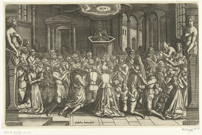 Obrigado pelo alívio de Leiden, 1574 Leiden durante o cerco e alívio, 1574 (título da série) de Willem de Haen