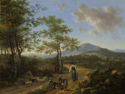 Paisagem italiana com pastores de Willem de Heusch