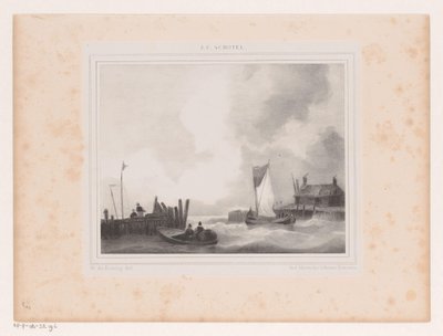 Porto com barcos de Willem de Koning