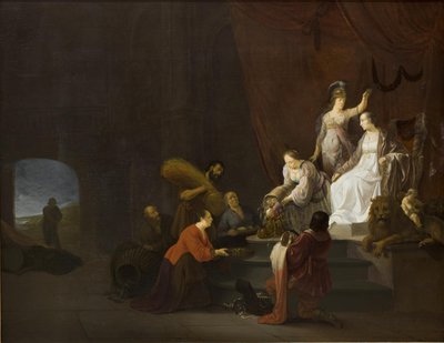 Alegoria da Paz. Pax sendo coroado por Minerva de Willem de Poorter